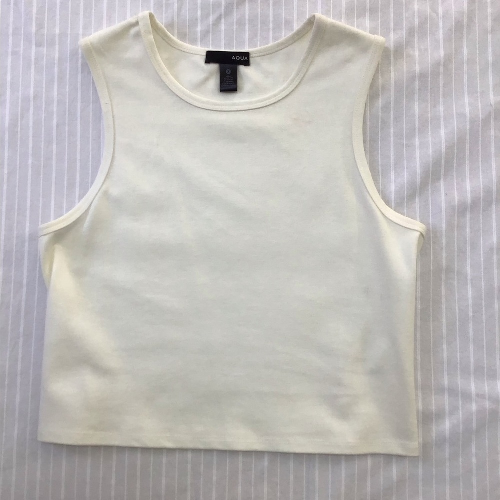 AQUA WHITE CROP TOP